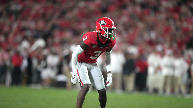 Georgia Bulldogs defensive back Kamari Lassiter (3) against the UAB Blazers in the second half at Sanford Stadium.